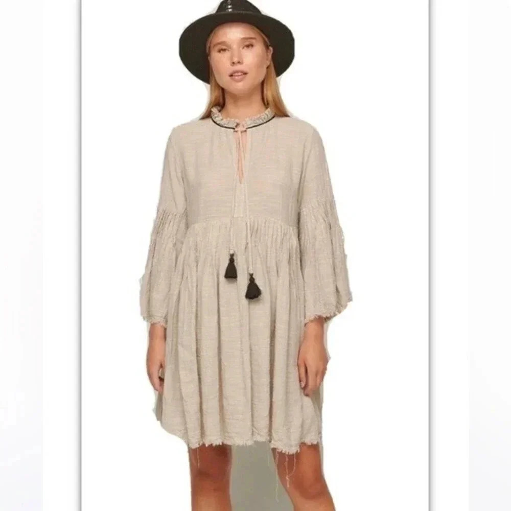 Pearl and Caviar Gauze Dress Resortwear‎ size S/M small medium